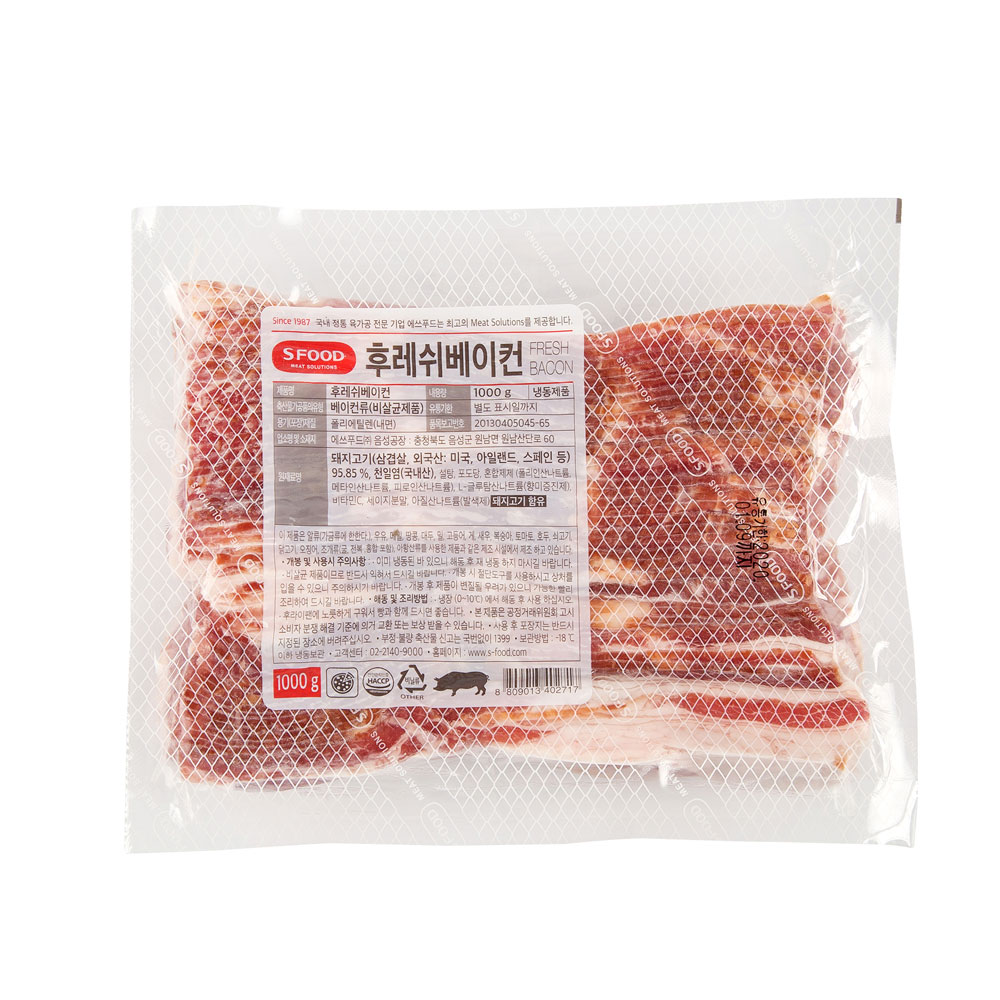 후레쉬베이컨 1kg (에쓰푸드)